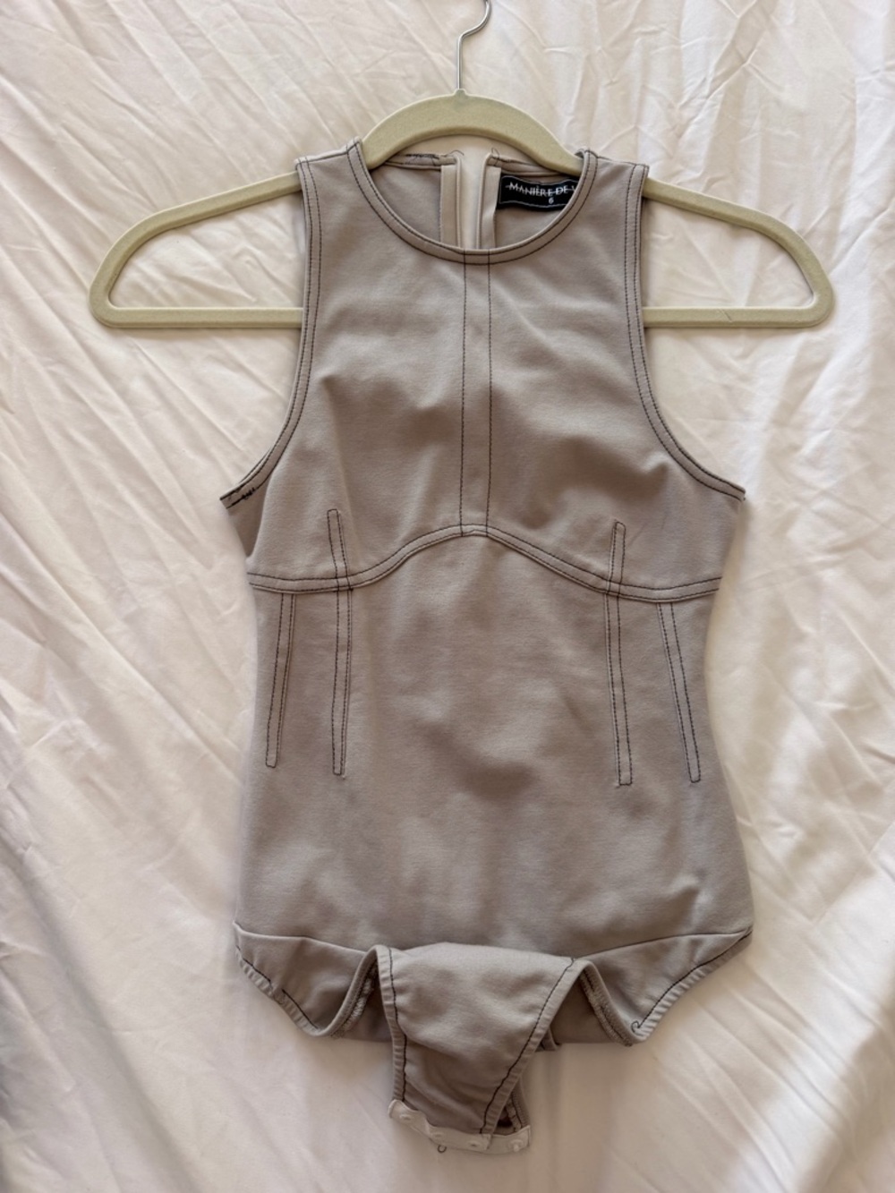 Maniere De Voir Grey Bodysuit